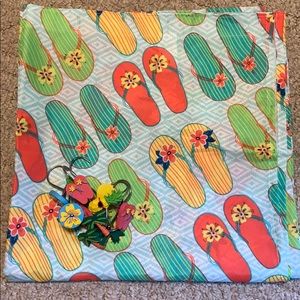 Flip flop shower curtain